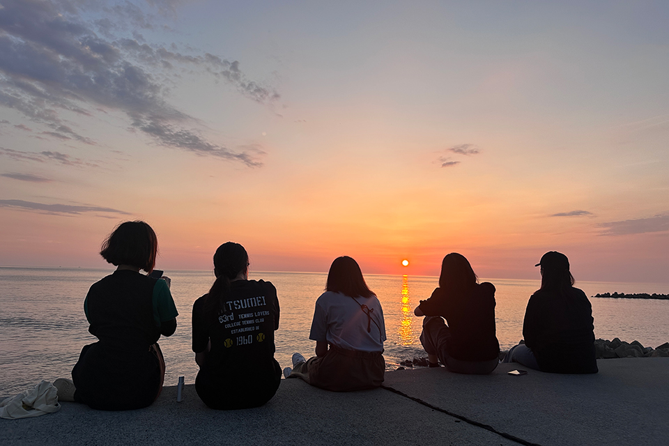 双葉町の朝日